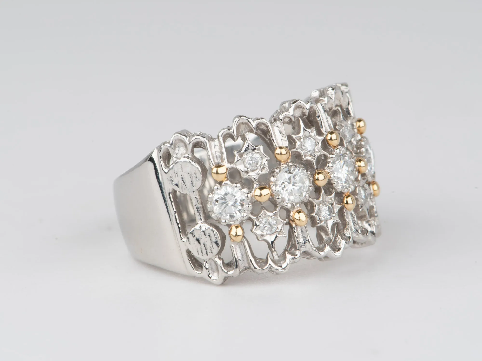 13mm Wide Band with Celestial Design Diamonds V1110