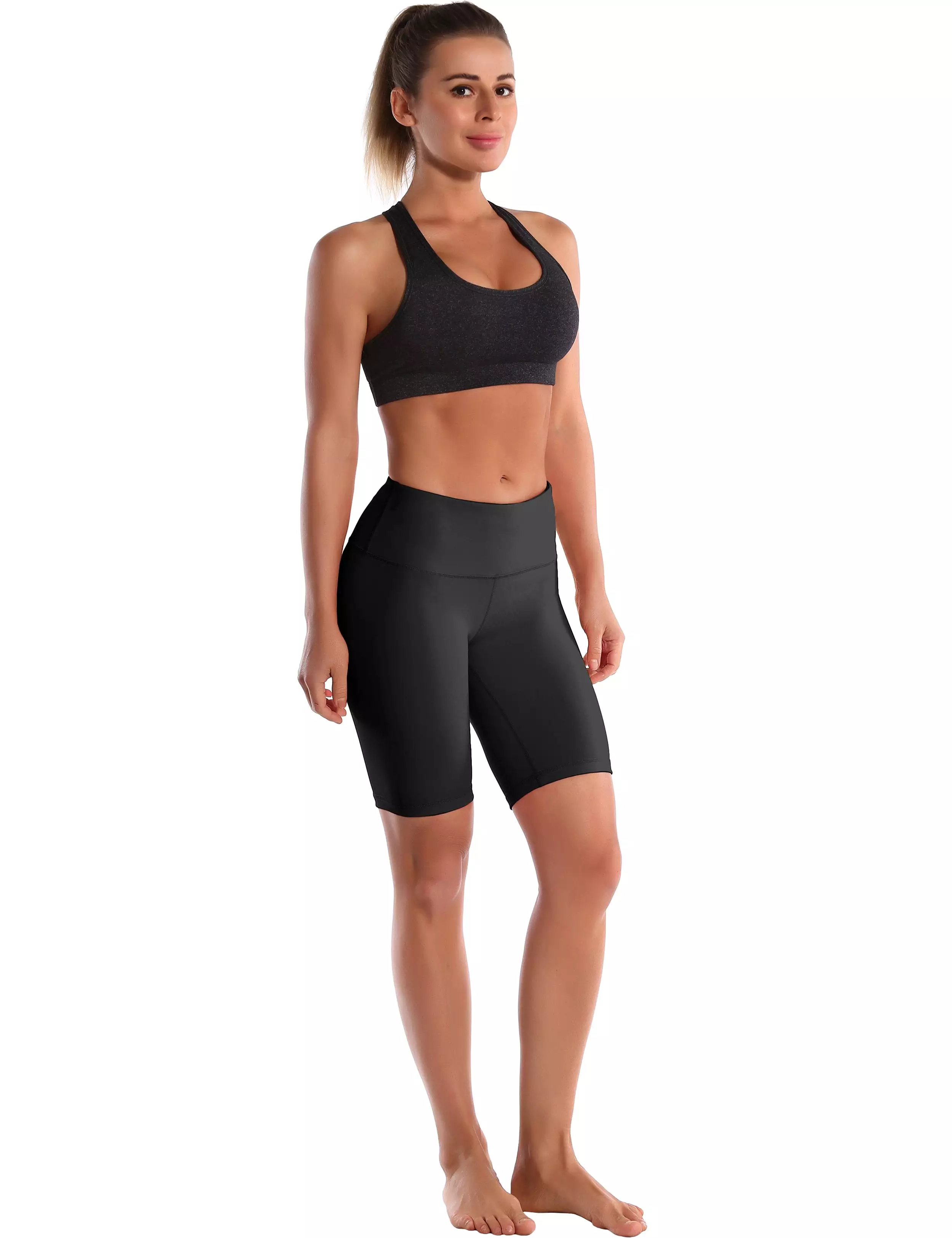 8 High Waist yogastudio Shorts black ins_yogastudio