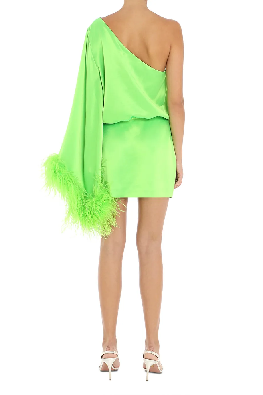 Allegra Feather Trim Mini Dress