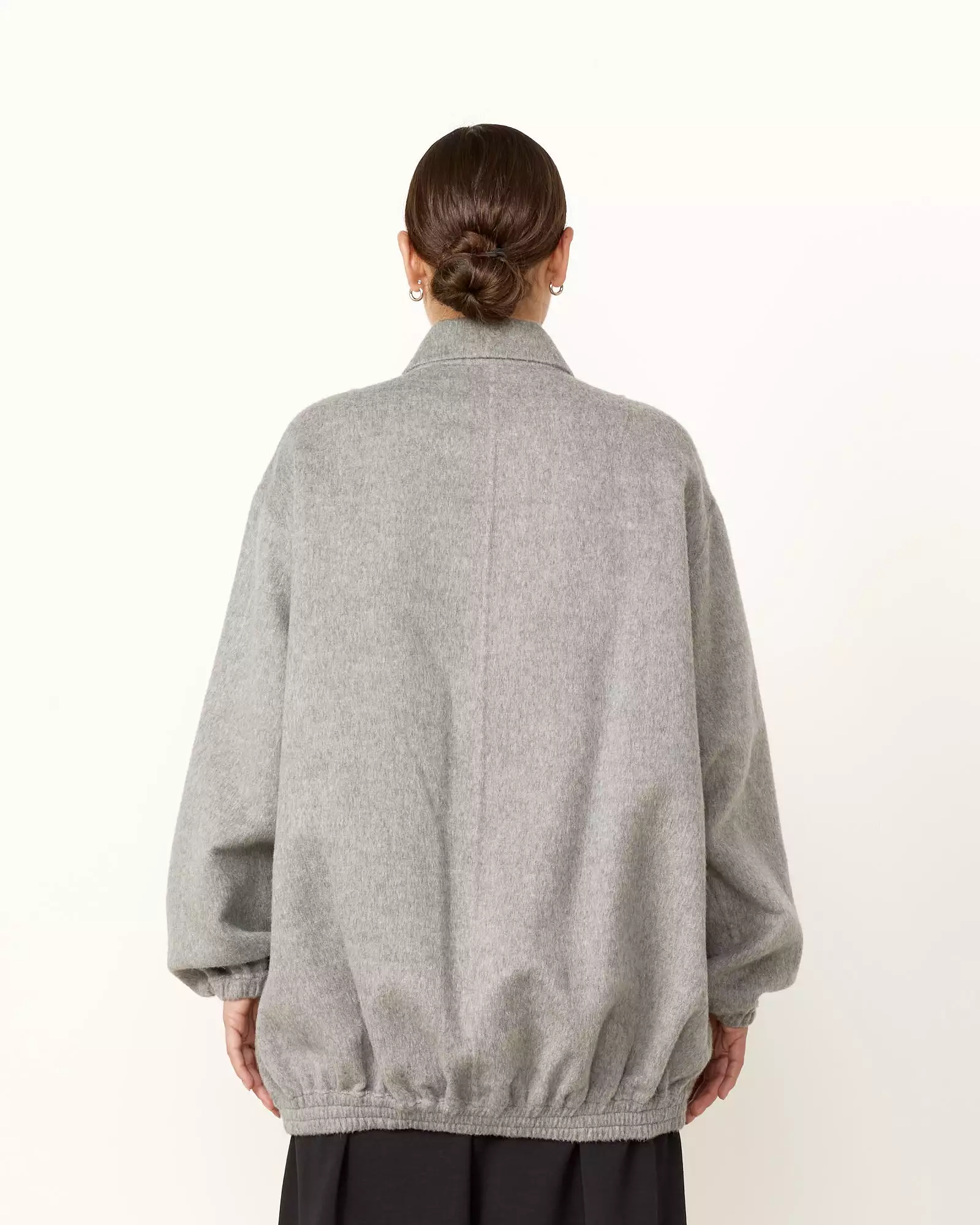 Angora Oversized Bomber Jacket