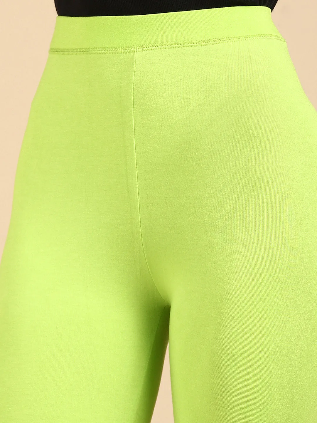 Ankle Length Leggings Viscose-Lime