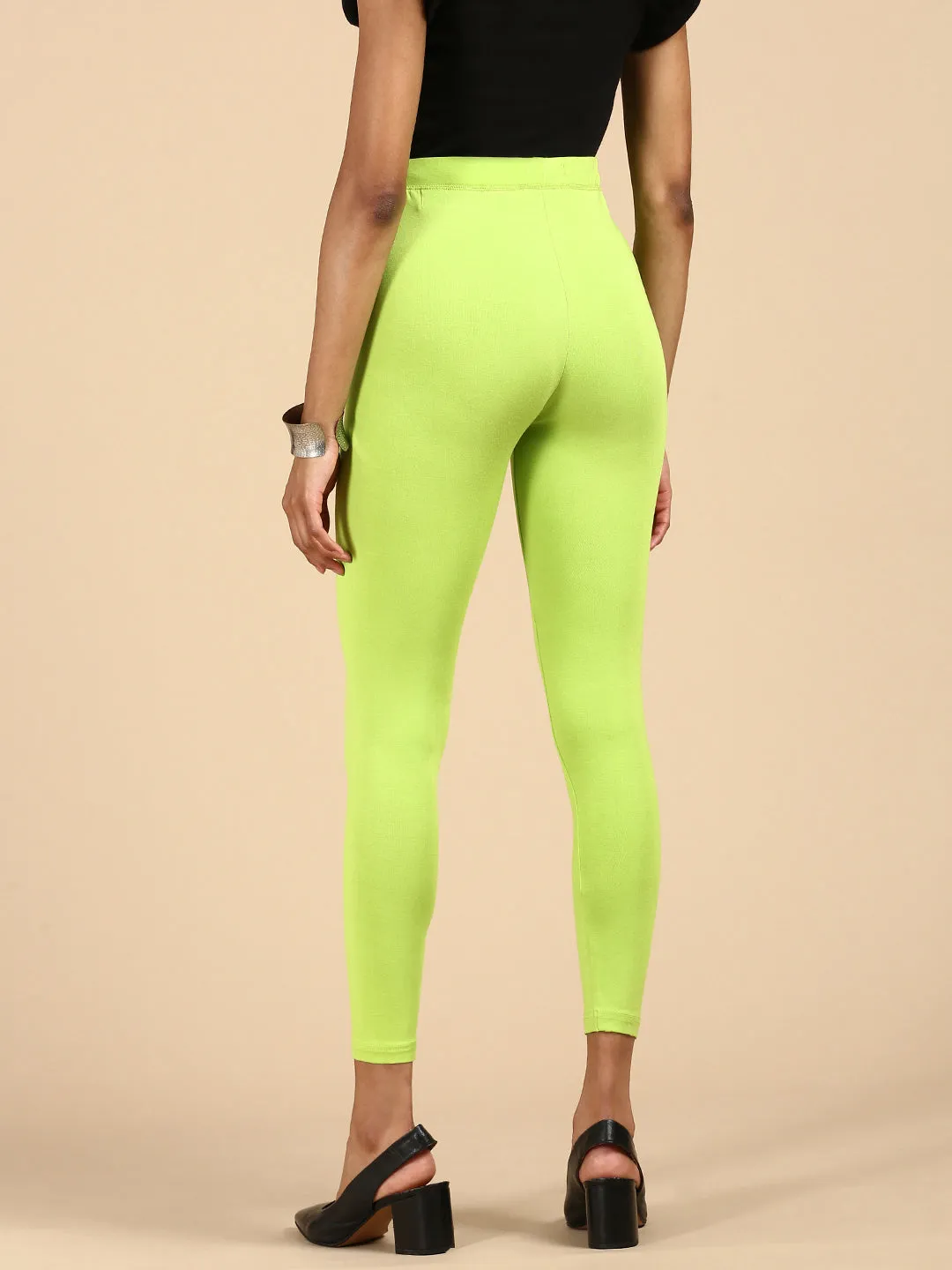 Ankle Length Leggings Viscose-Lime