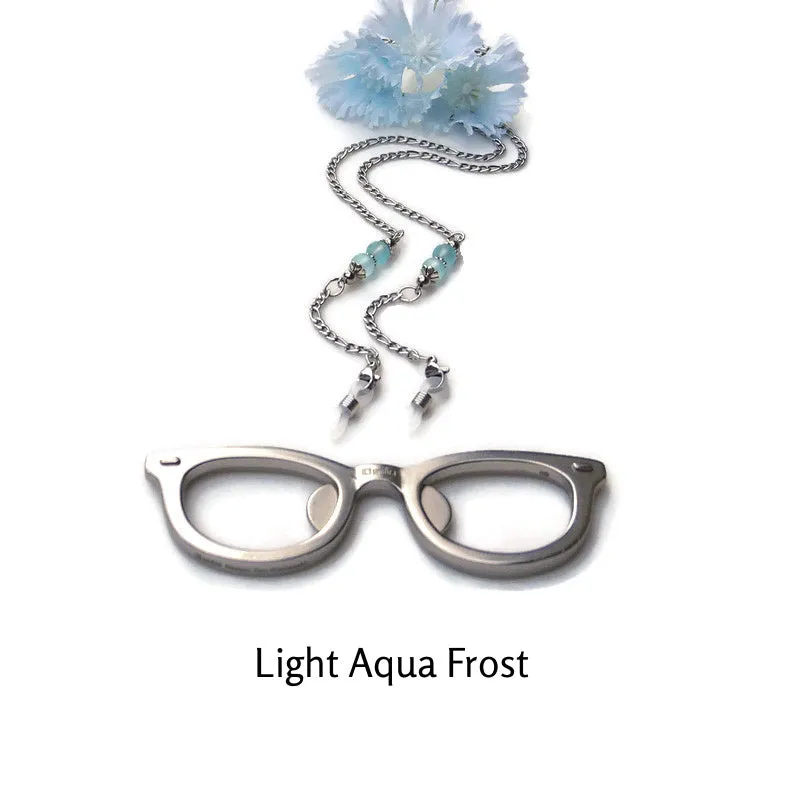 Aqua Frost, Light Aqua Frost & Purple Frost with LOOPS (Glasses Chain)