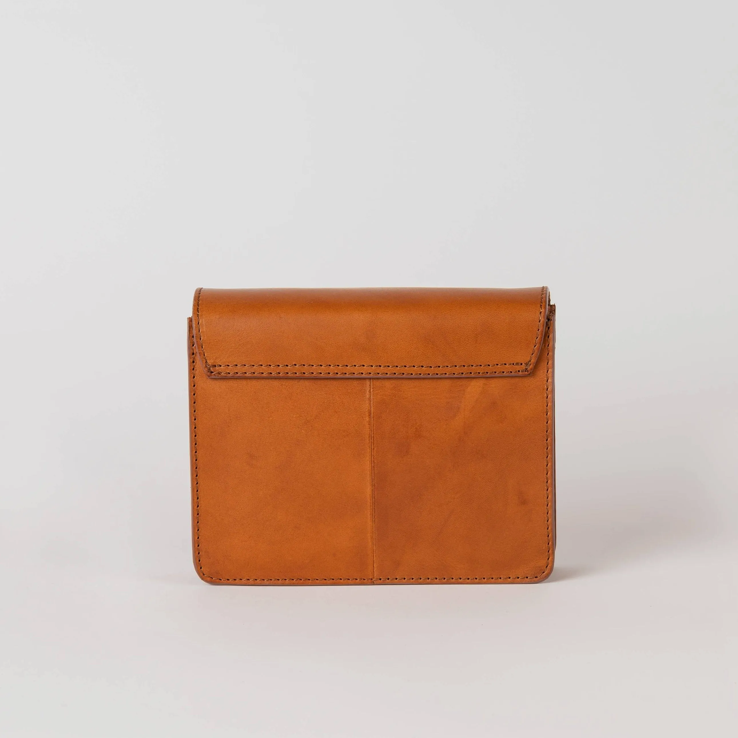 Audrey Leather Crossbody Bag in Cognac