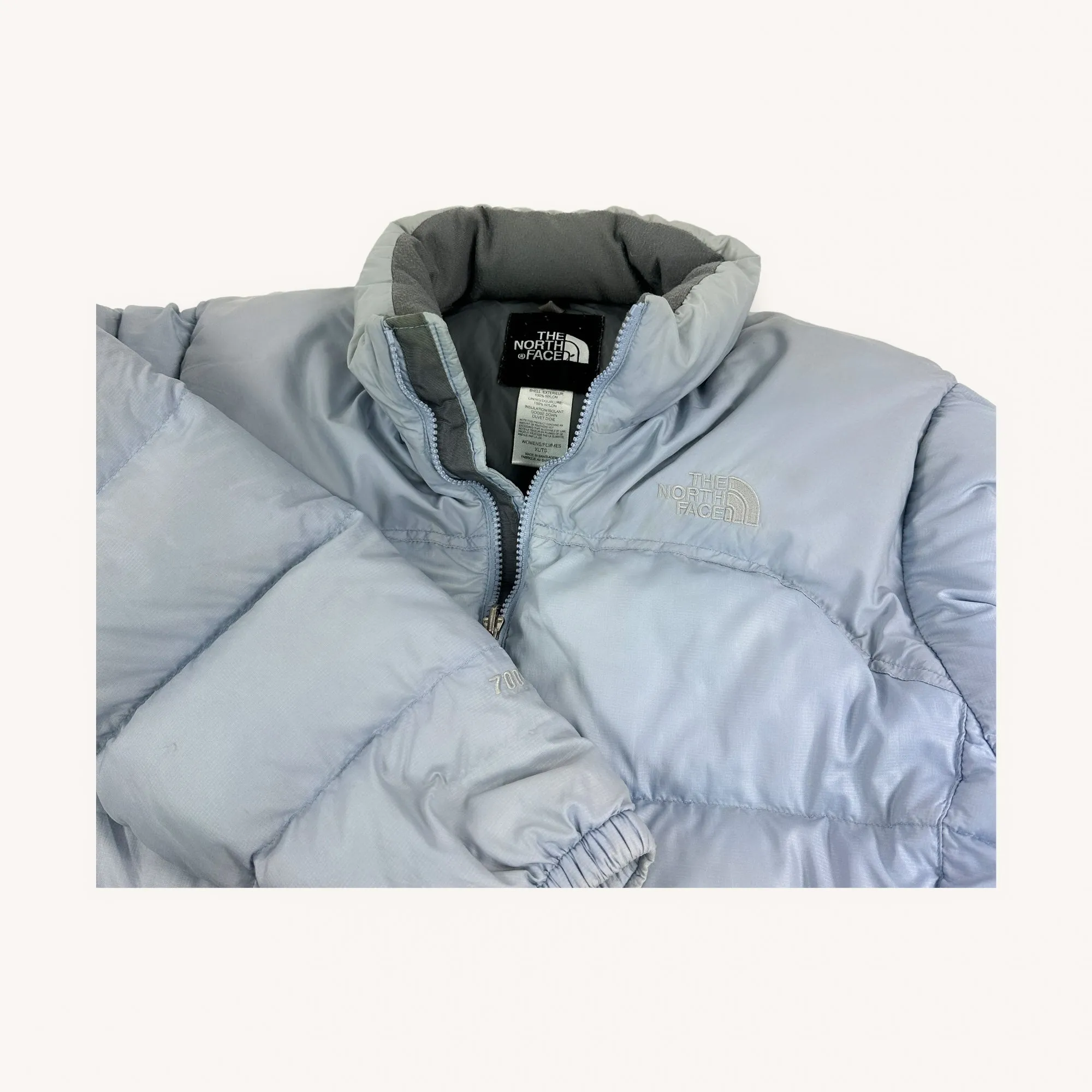 Baby Blue The North Face Nuptse 700 Puffer Jacket Coat (XL)