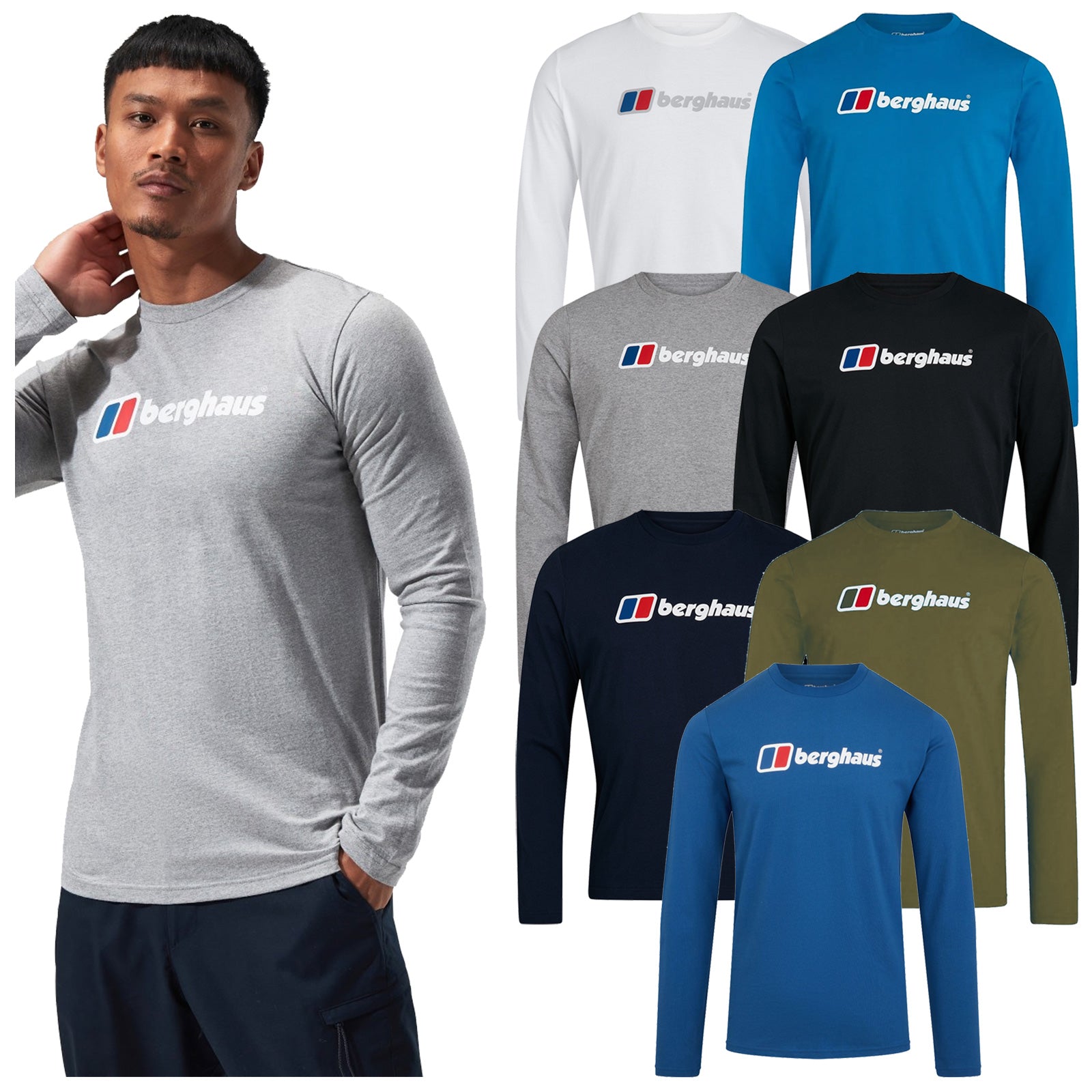 Berghaus Mens Organic Big Logo Long Sleeve T-Shirt