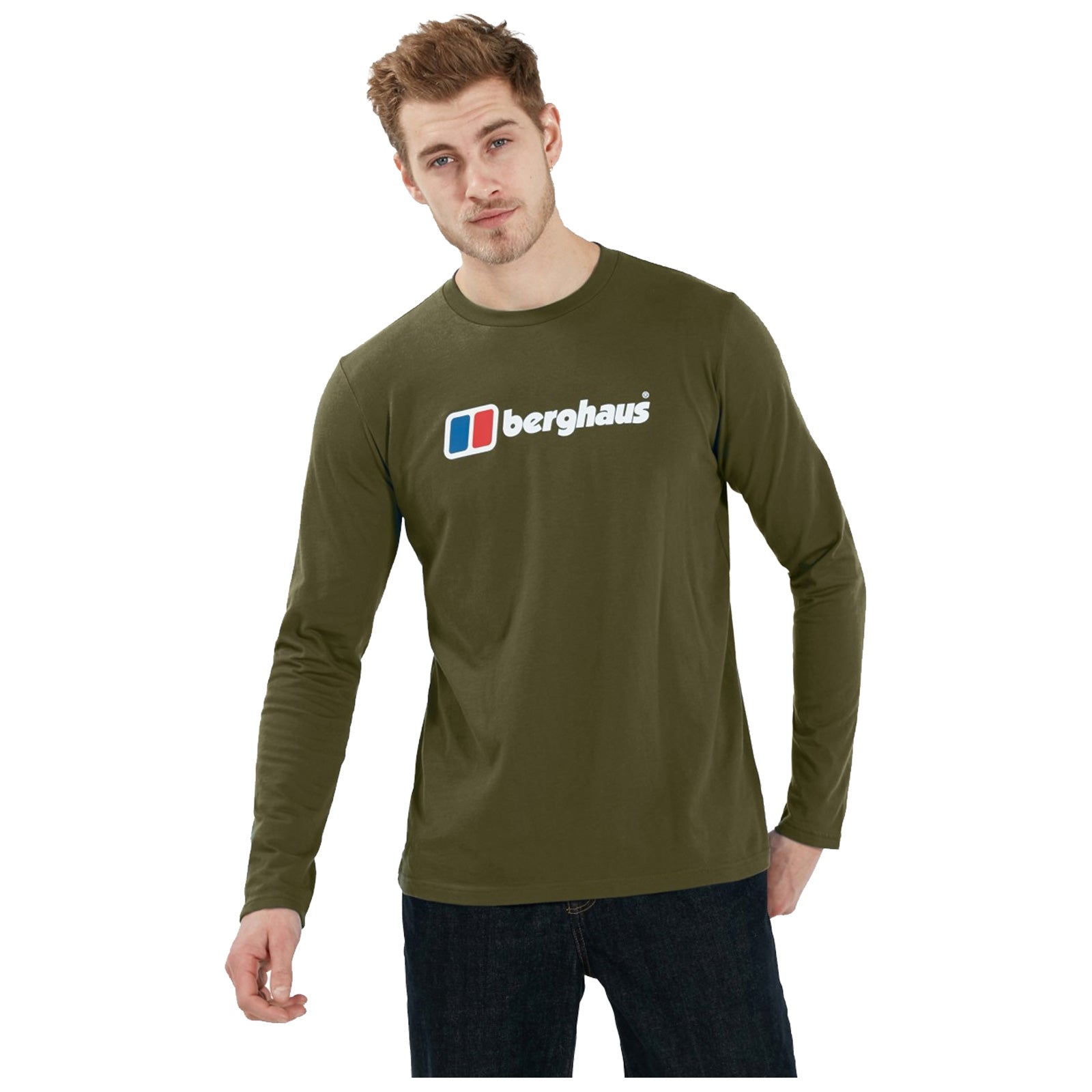 Berghaus Mens Organic Big Logo Long Sleeve T-Shirt