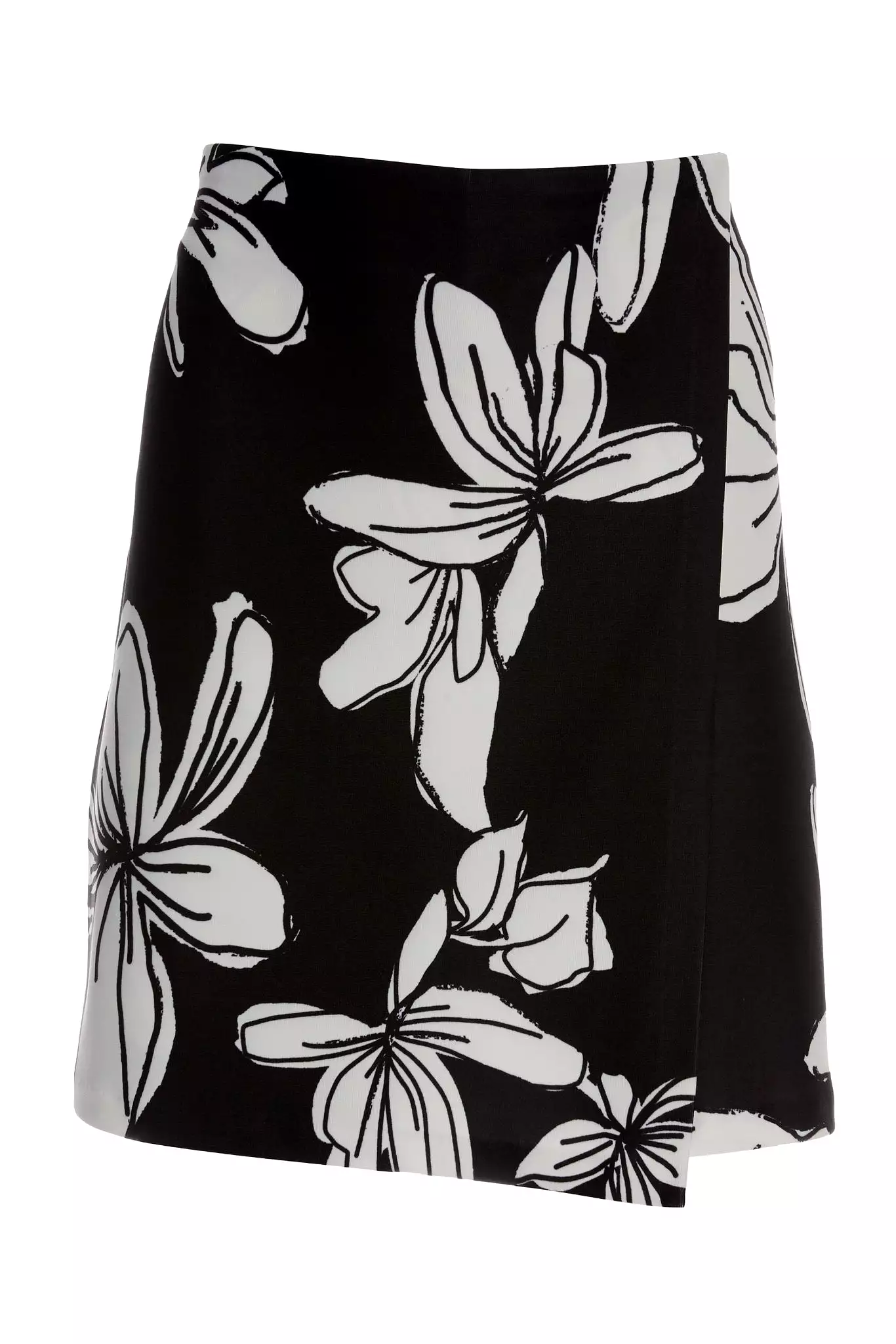 Beyond Travel Hibiscus Floral Classic Skort Jet Black/Ivory Coast