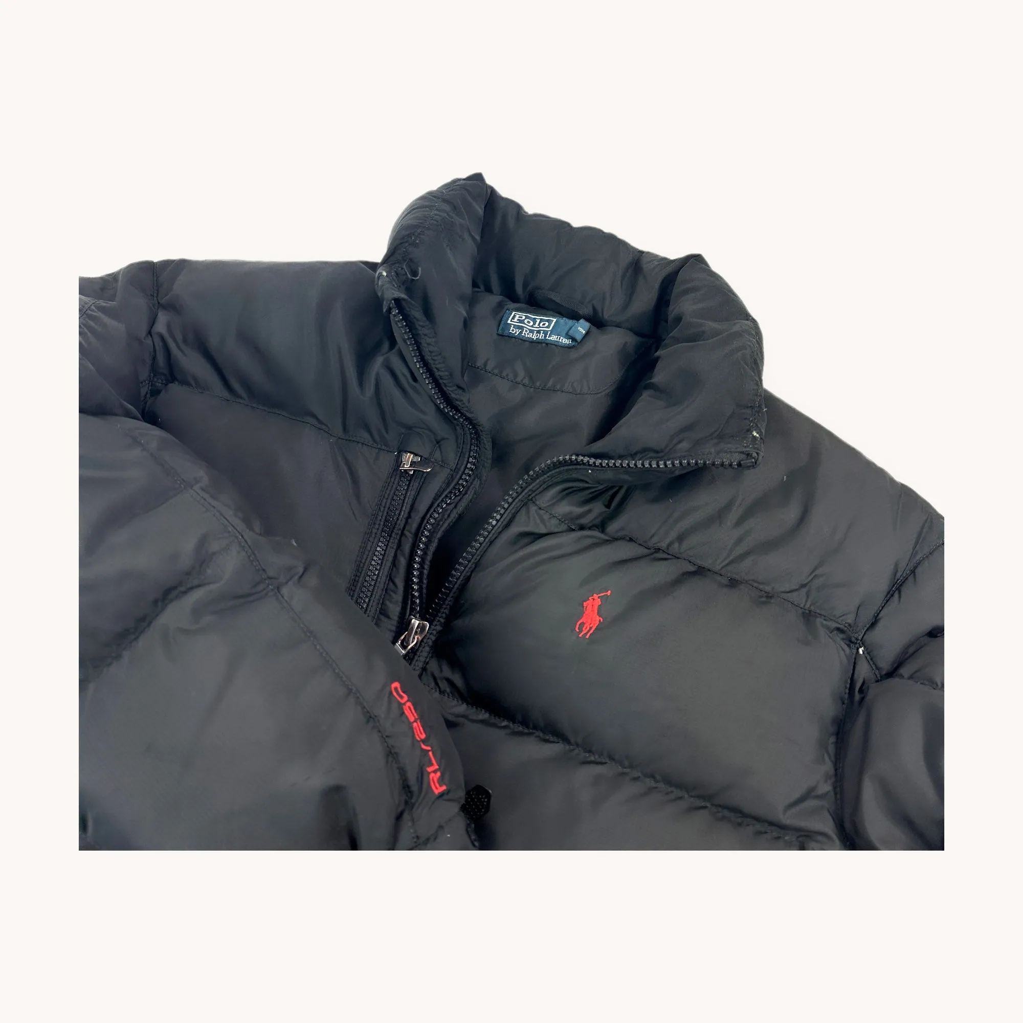 Black 90s Polo Ralph Lauren 250 Puffer Jacket Coat (L)