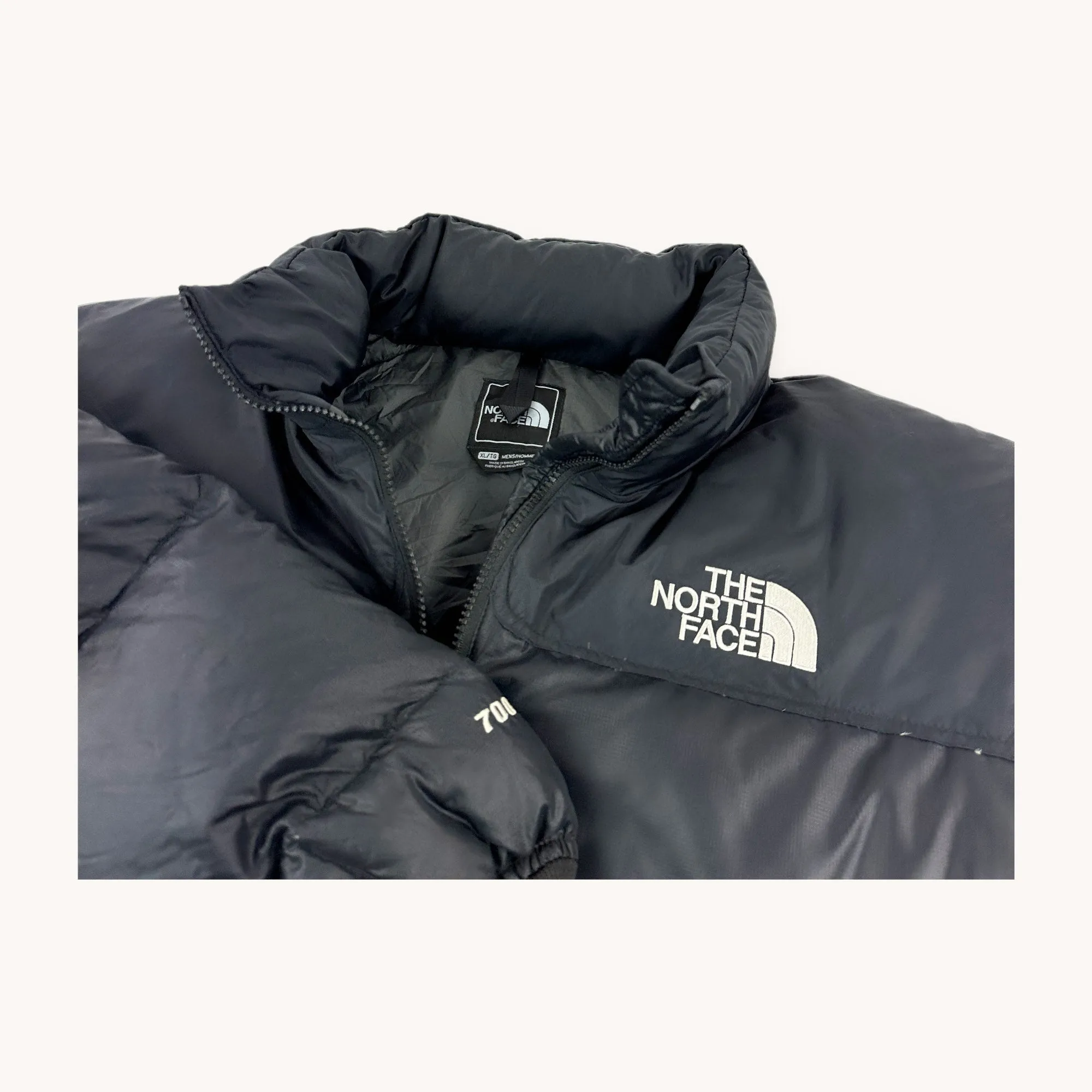 Black The North Face Nuptse 700 Puffer Jacket Coat (XL)