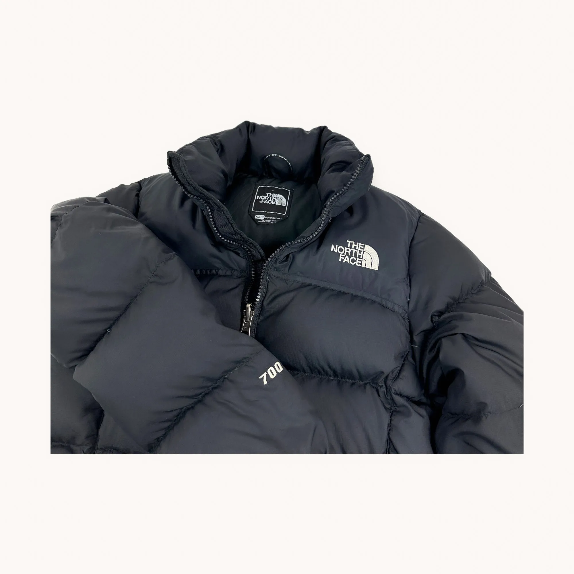 Black The North Face Nuptse 700 Puffer Jacket Coat (XS)