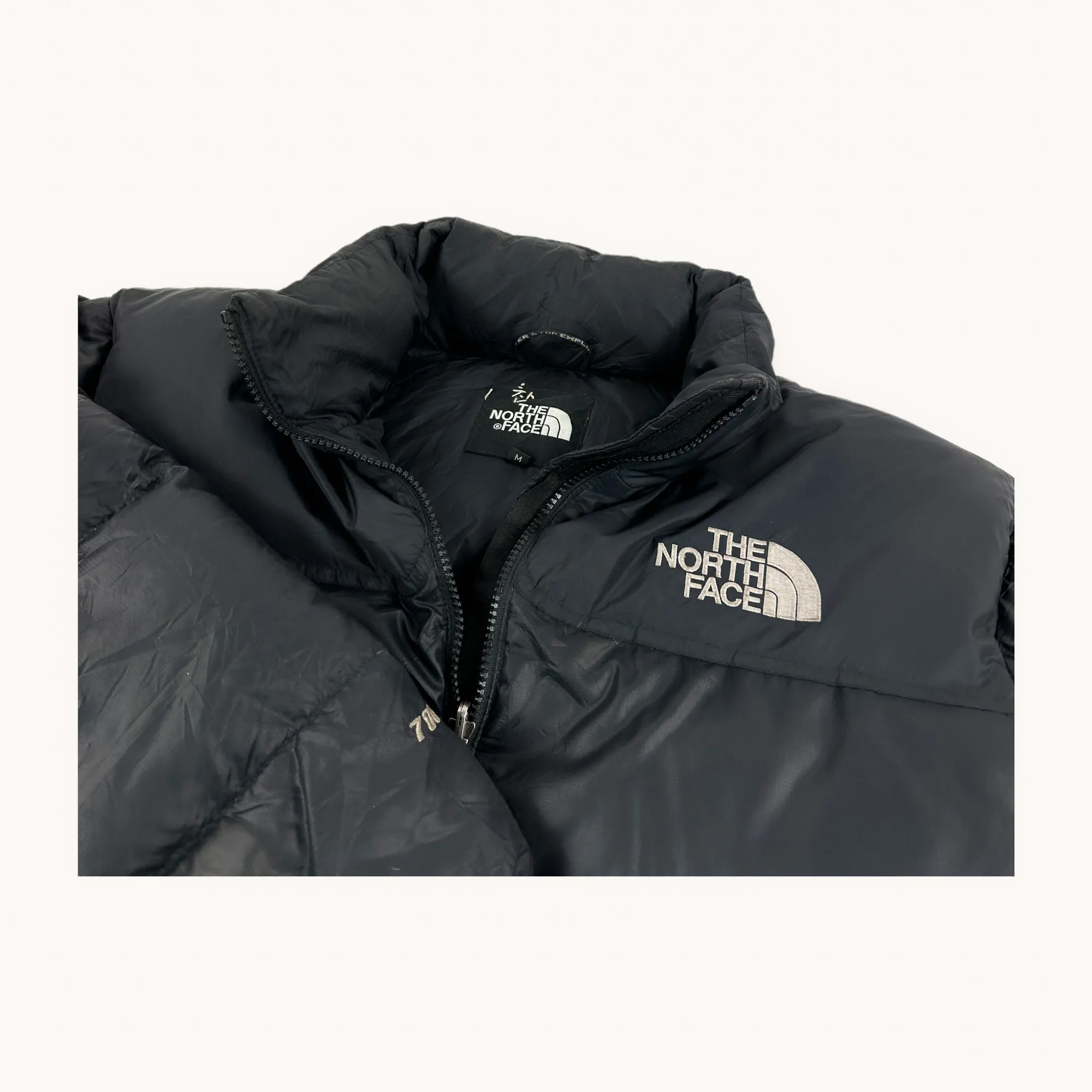 Black The North Face Nuptse 800 Puffer Jacket Coat (M)