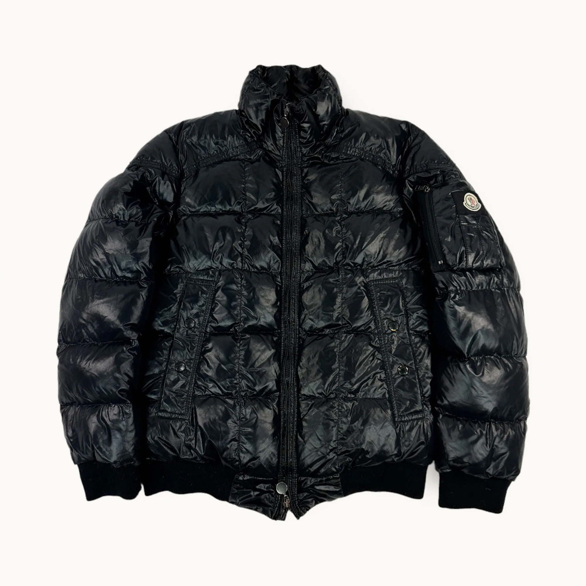 Black Vintage Moncler Puffer Jacket Coat (M/L)