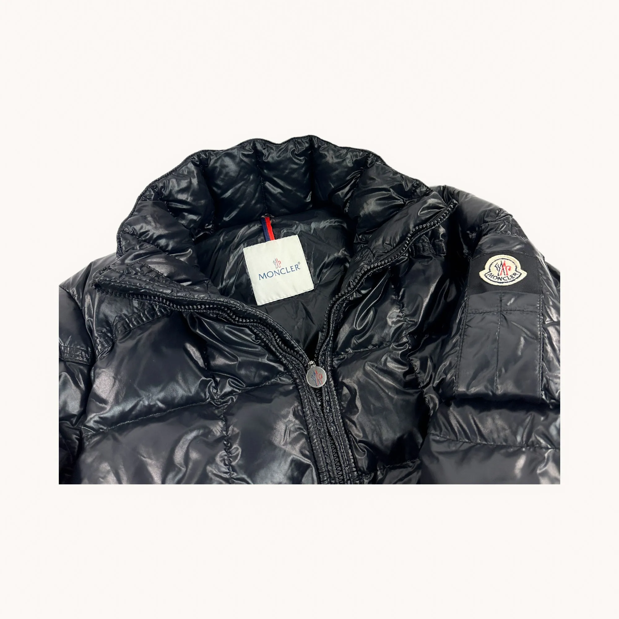 Black Vintage Moncler Puffer Jacket Coat (M/L)