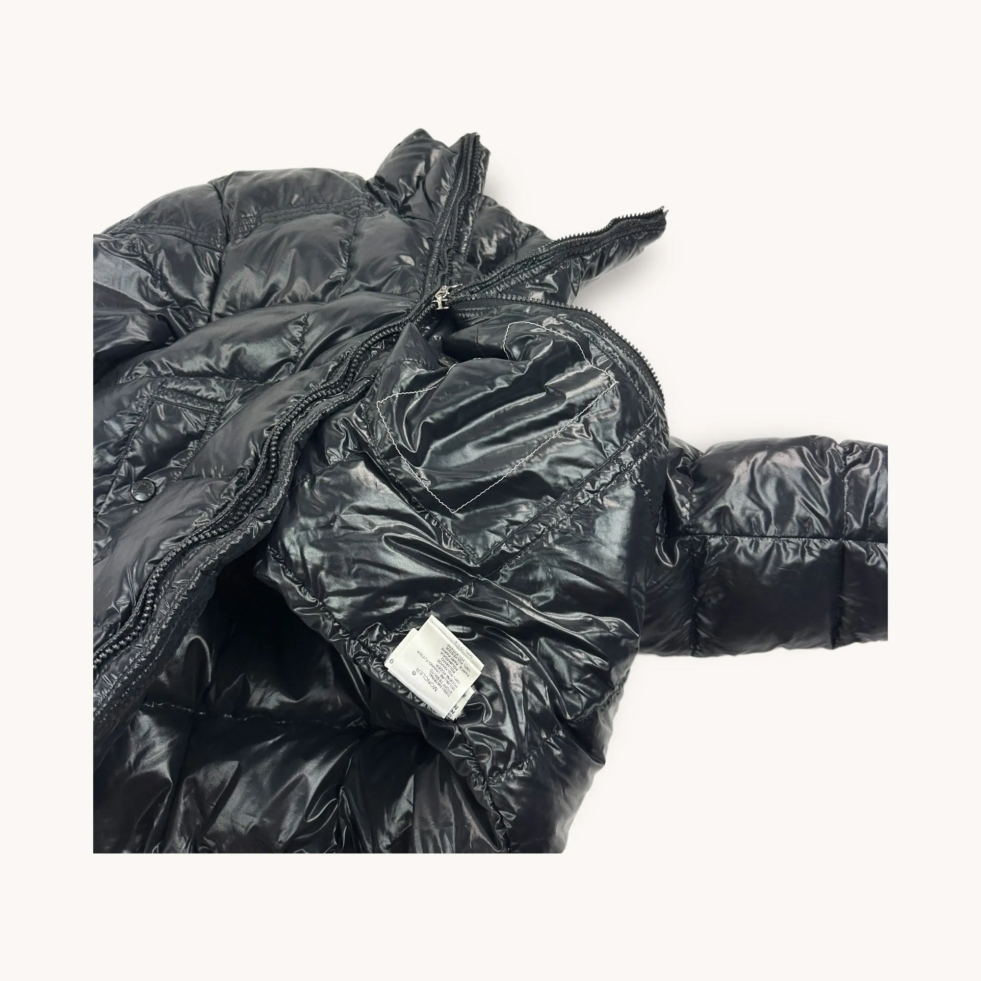 Black Vintage Moncler Puffer Jacket Coat (M/L)