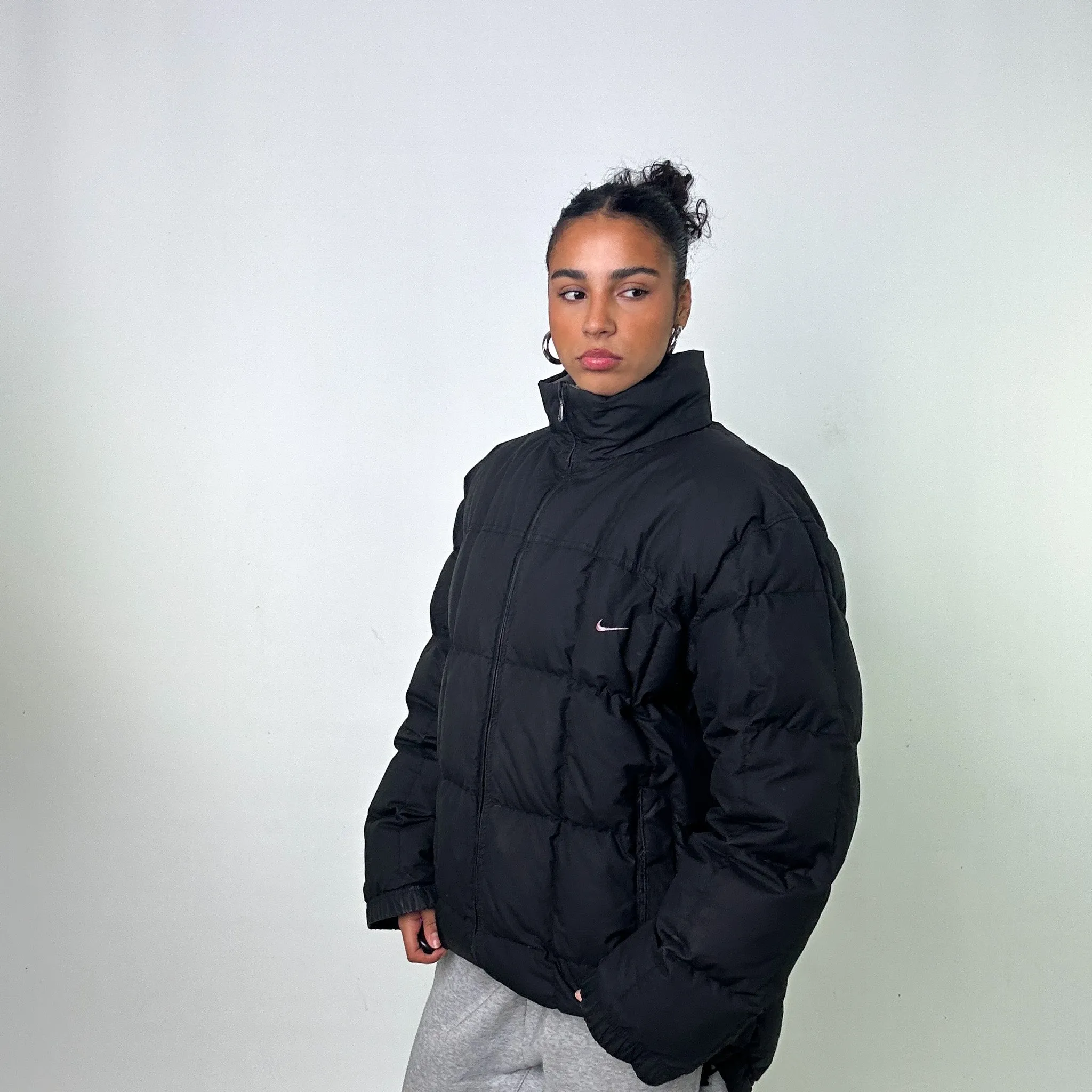 Black y2ks NIKE Puffer Jacket Coat (XL)