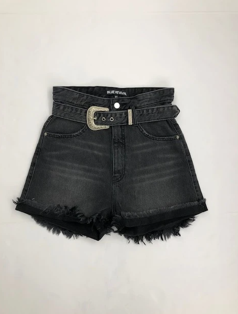 Blue Revival havana outlaw belted denim shorts