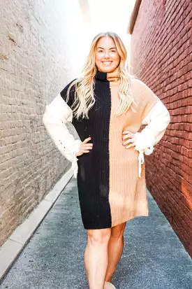 Boldly Braided Colorblock Mini Dress PLUS