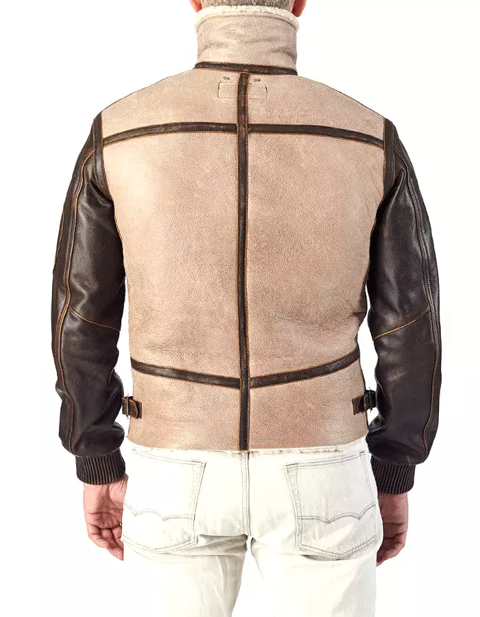 BOMBER - Shearling Aviator Jacket