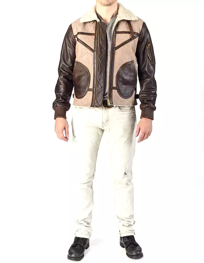 BOMBER - Shearling Aviator Jacket