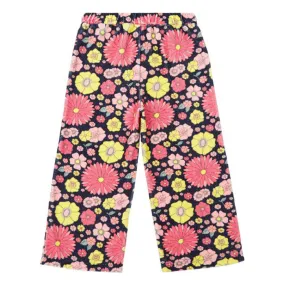 Bonton Child Vintage Pants Navy With Floral Print