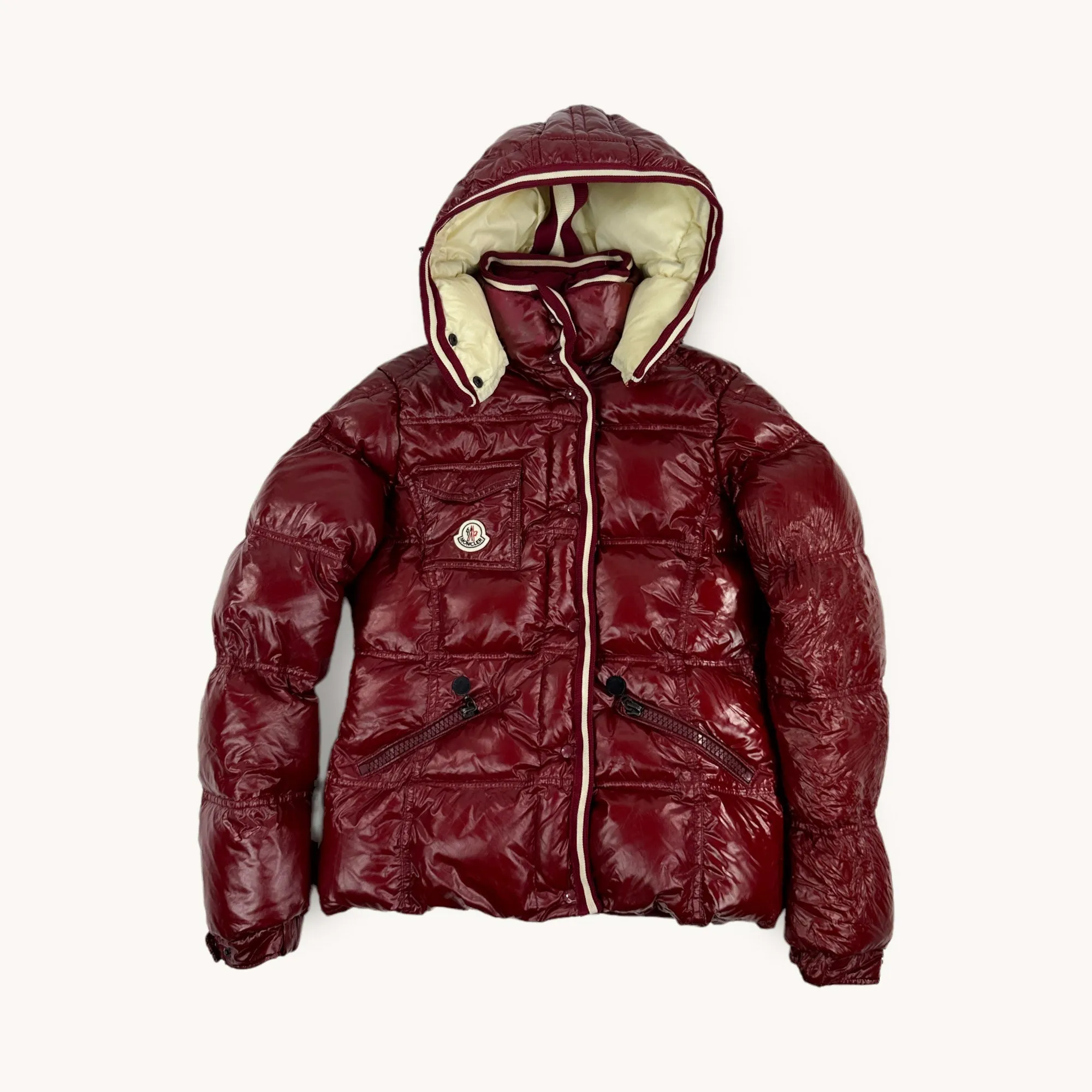 Brick Red Vintage Moncler Puffer Jacket Coat (S/M)