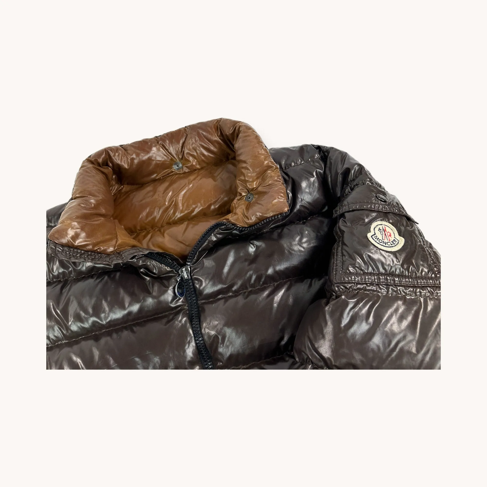 Brown Vintage Moncler Puffer Jacket Coat (L/XL)