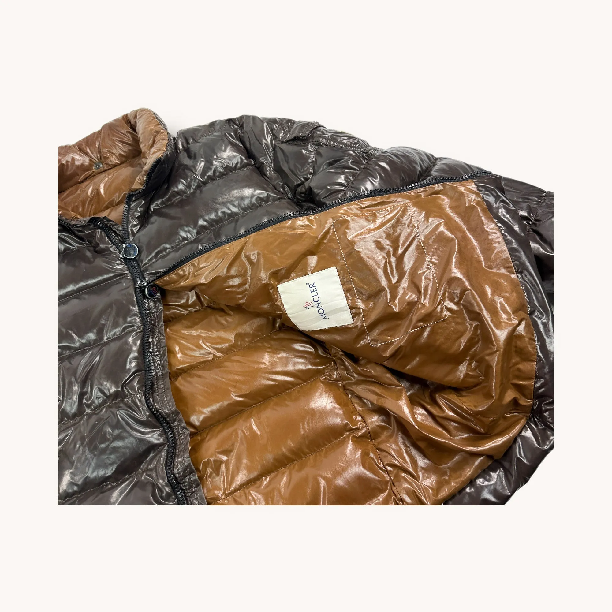 Brown Vintage Moncler Puffer Jacket Coat (L/XL)