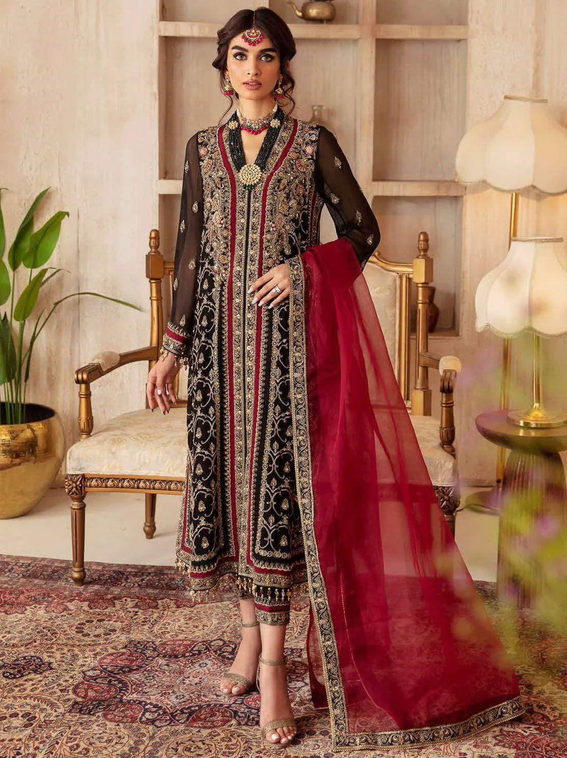 Charizma Dastaan-e-Jashan Luxury Chiffon Unstitched 3Pc Suit DJ4-06