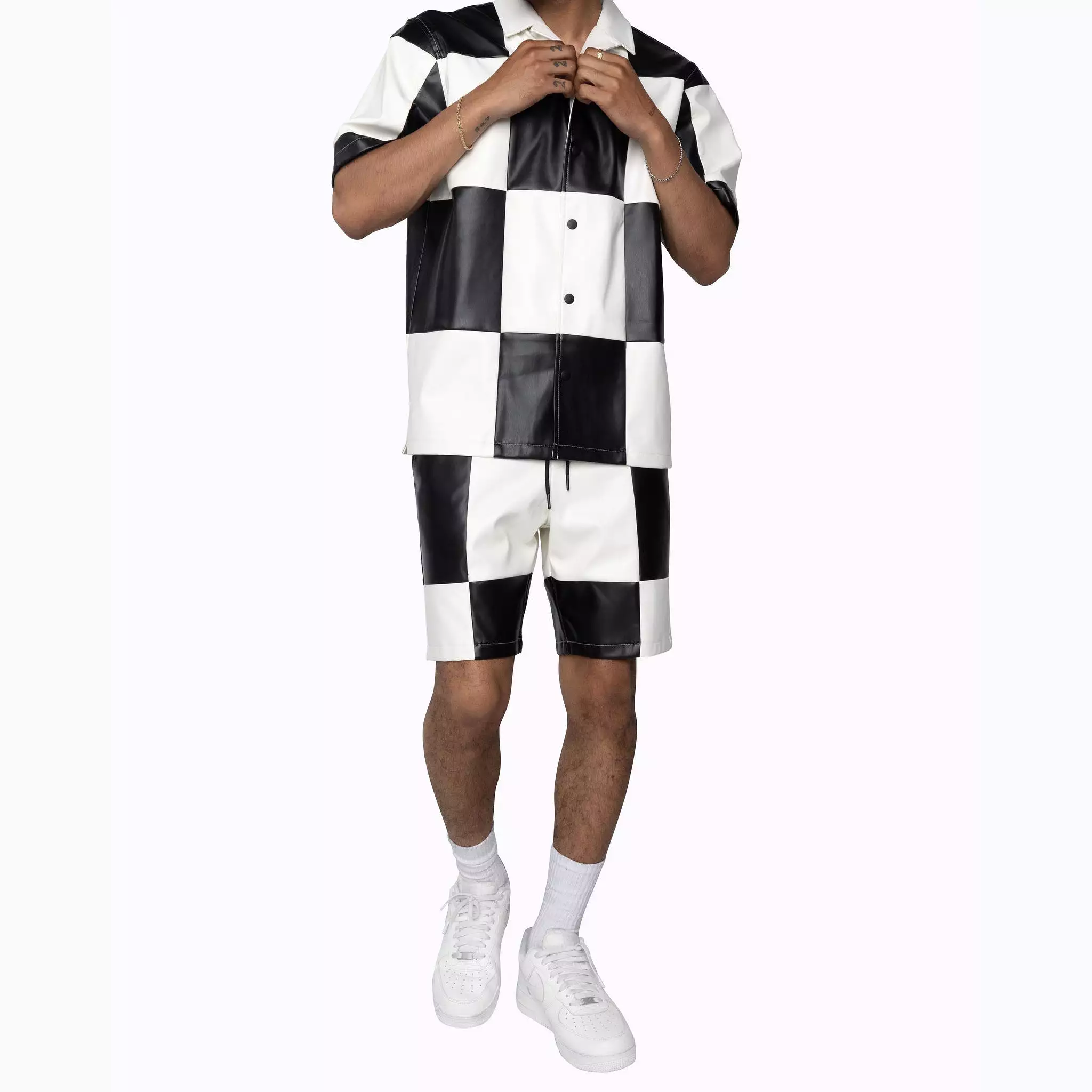 CHECKER SHORTS BLACK/WHITE