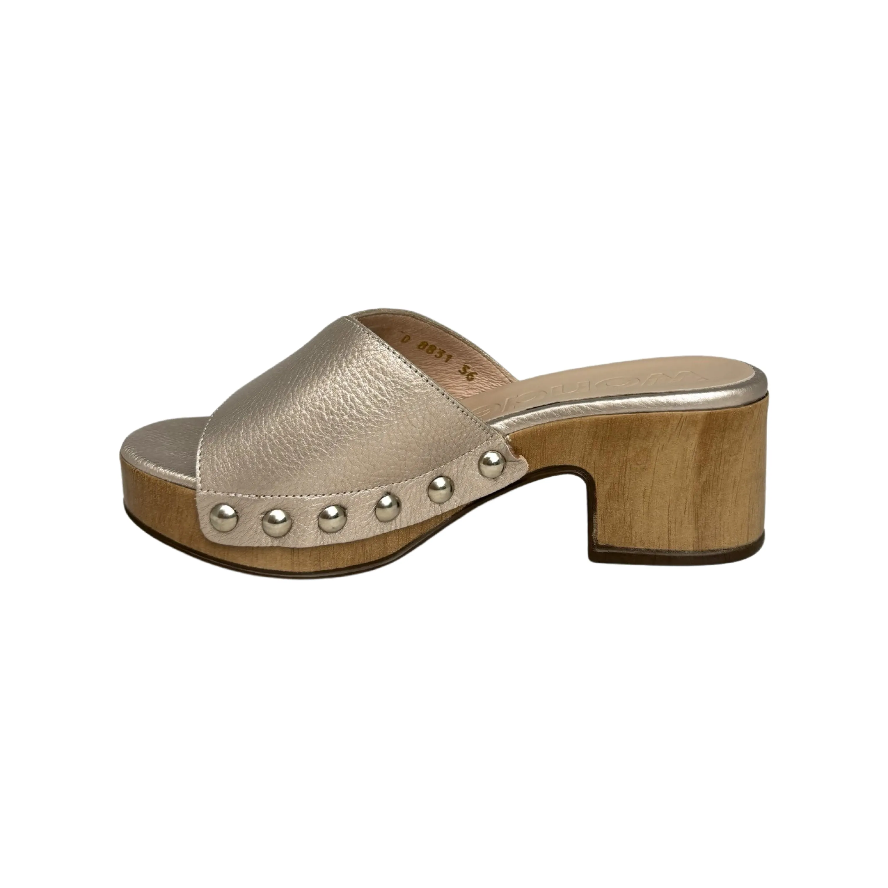 D8831 Gold Clog Sandal