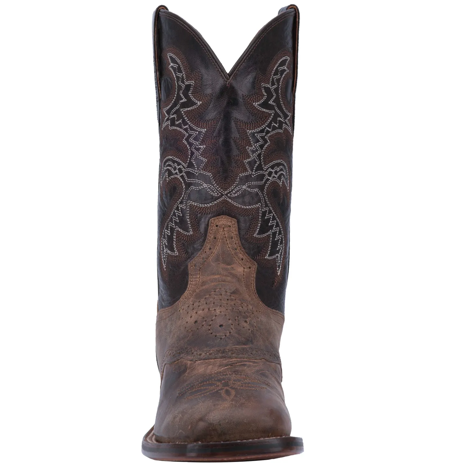 Dan Post Mens Franklin Cowboy Boots Leather Sand/Dark Chocolate