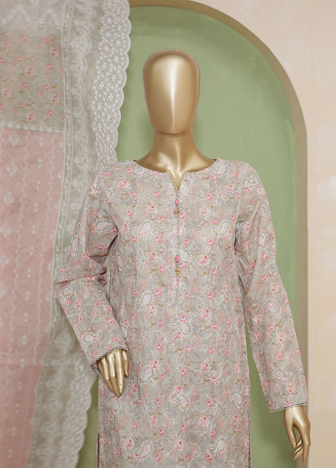 Dhagakari By HZ Textile Embroidered Lawn Unstitched 3 Piece Suit - HZ24DL PDE-729