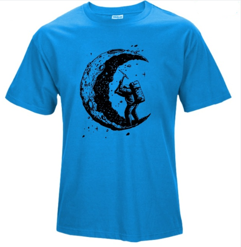 Digging The Moon O-neck T Shirts