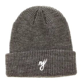 ECapCity x Halftime NJ Script Beanies (Dark Gray White)