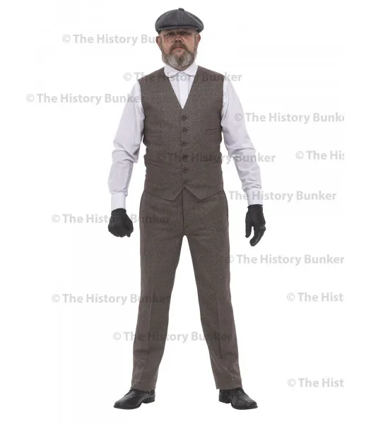  Edwardian Mens Suit - BROWN - peaky blinders suit