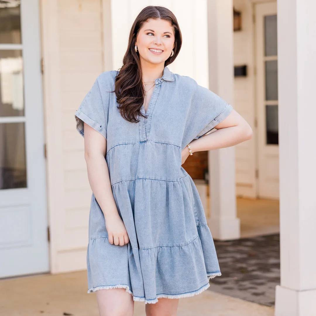 Everything Counts Dress, Denim