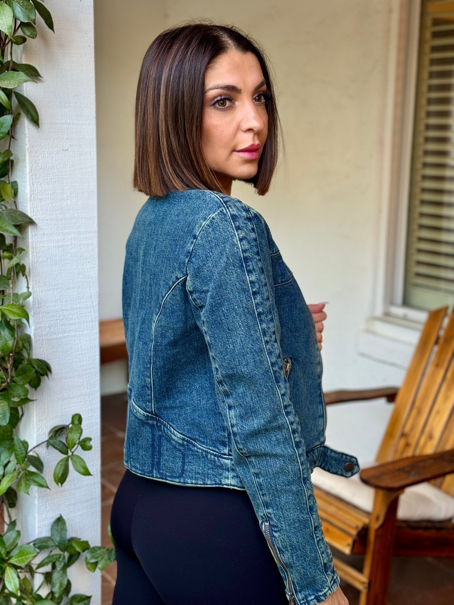 Fast Lane Denim Moto Jacket by Free People