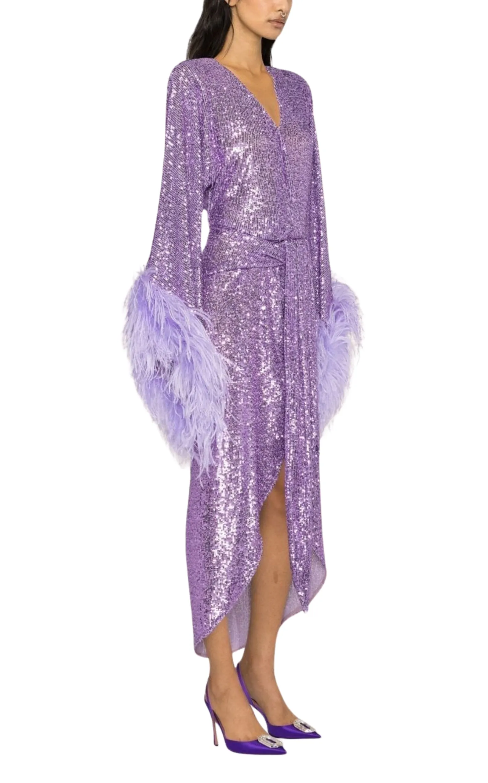 Feather Sequinned Dress