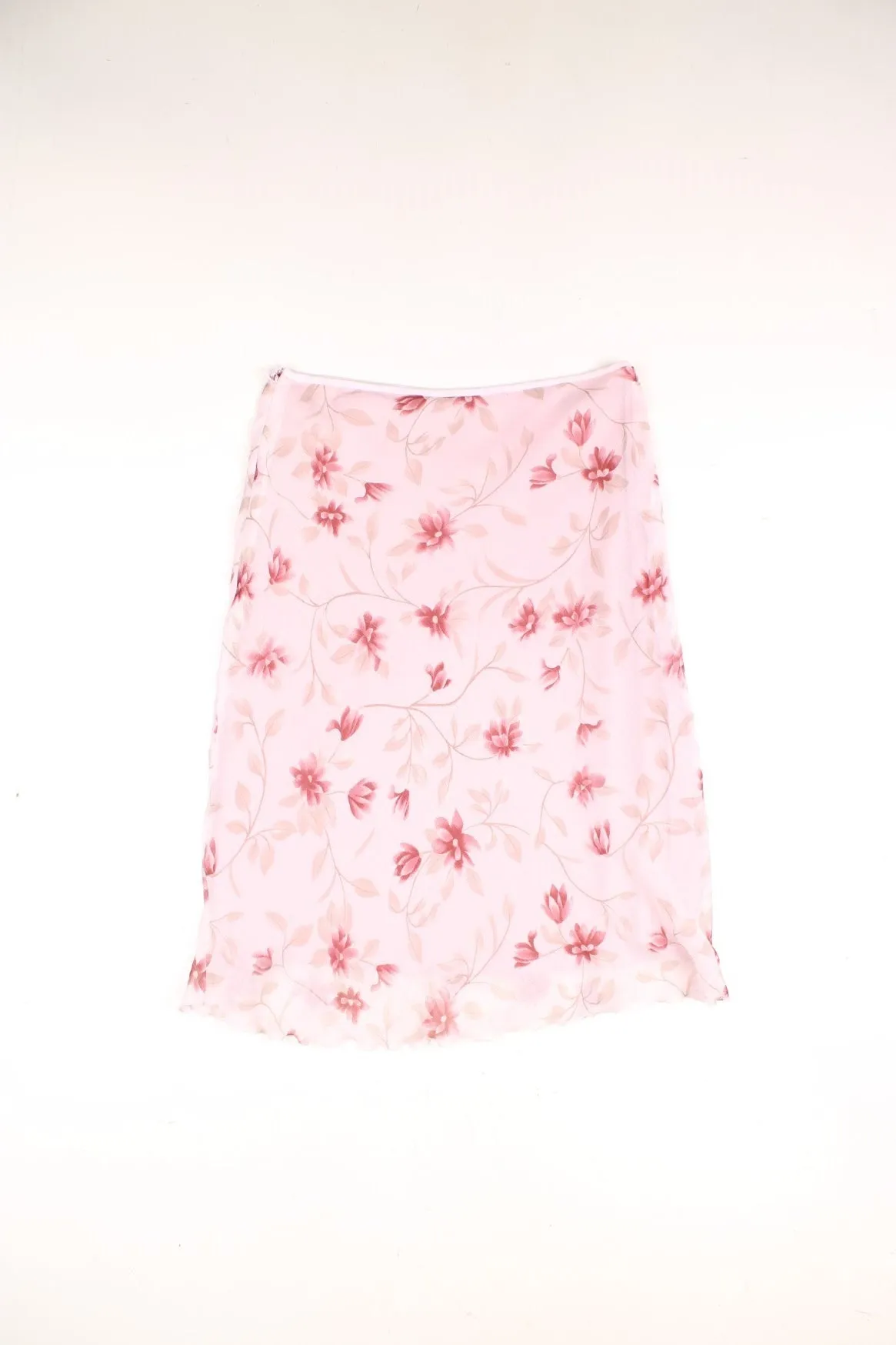 Floral Pink Midi Skirt