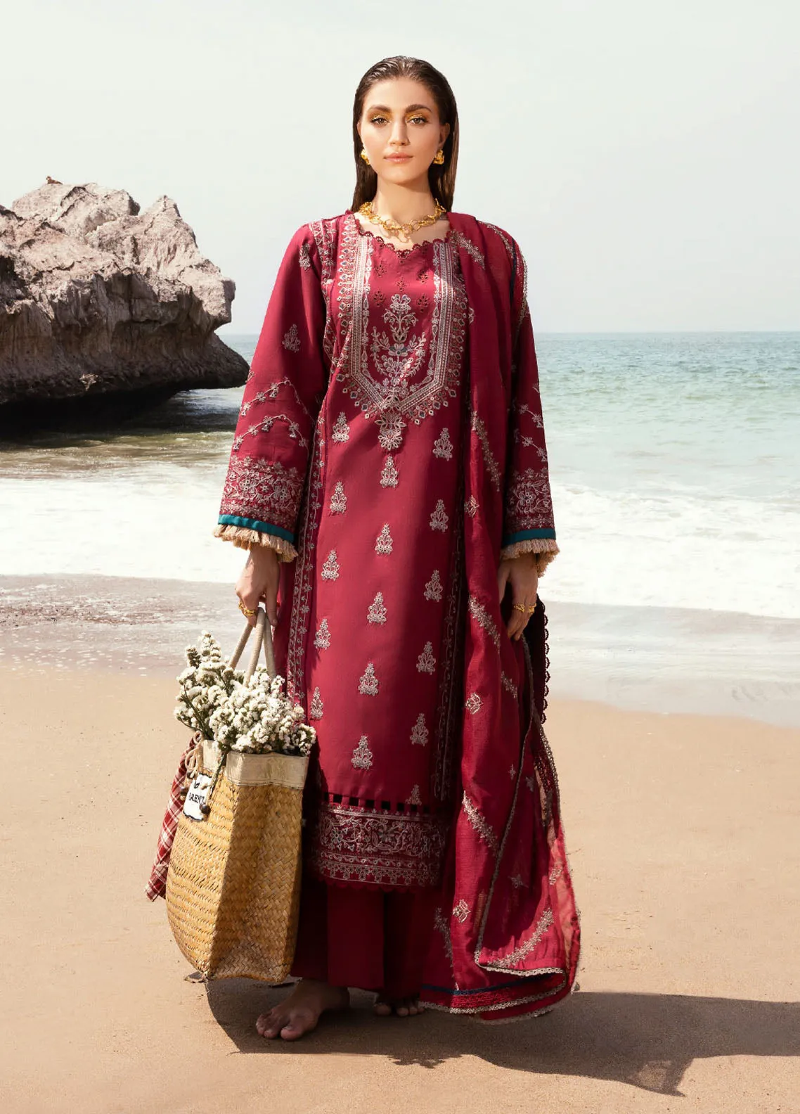 Florent Eid Edit Embroidered Lawn 3 Piece Unstitched Suit FL24EEL D-7B