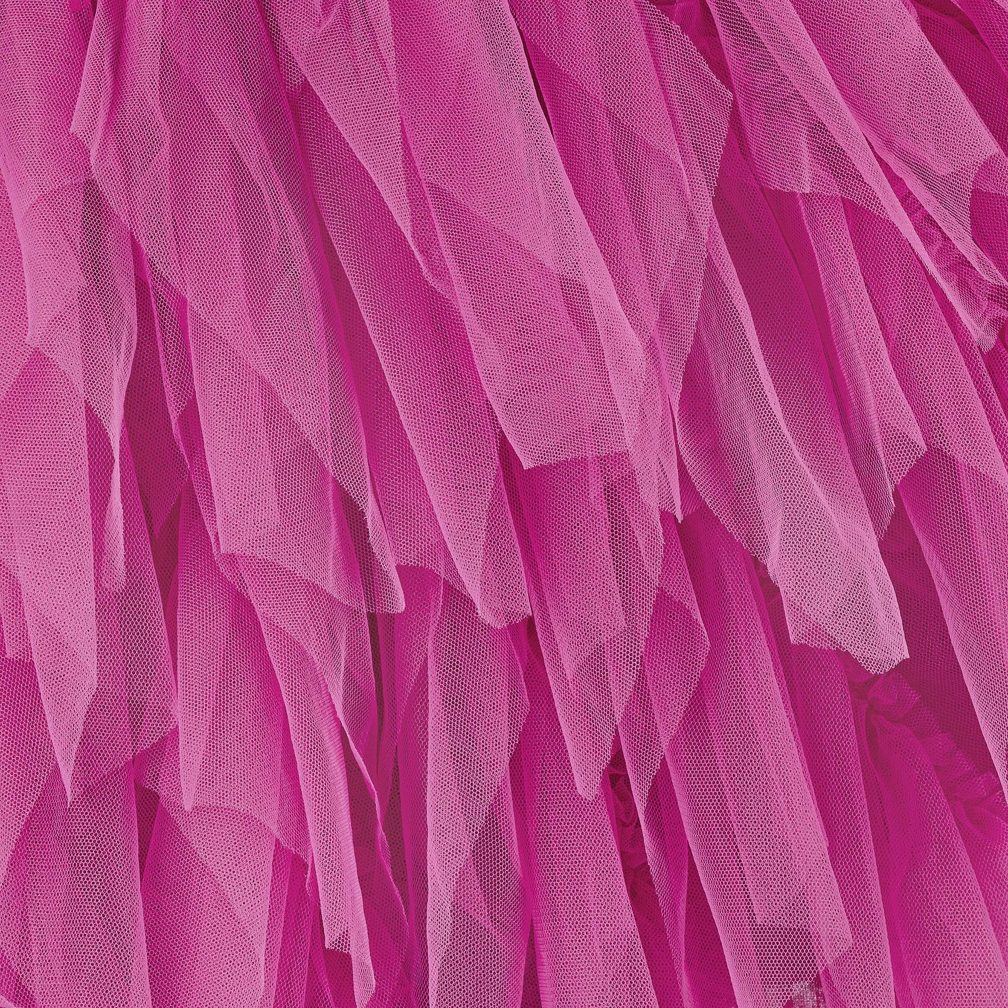 Girls Pink Sequin, Feather & Tulle Dress