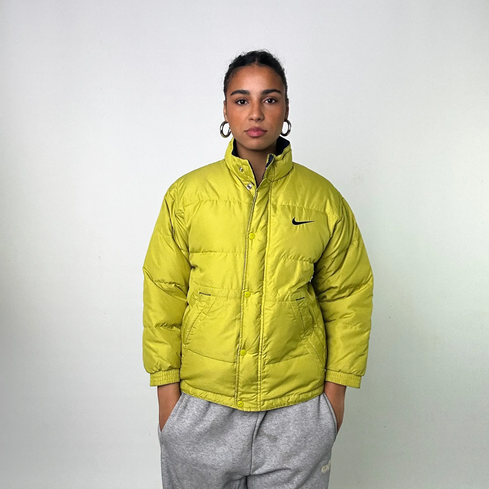 Green 90s NIKE Puffer Jacket Coat  (S/M)