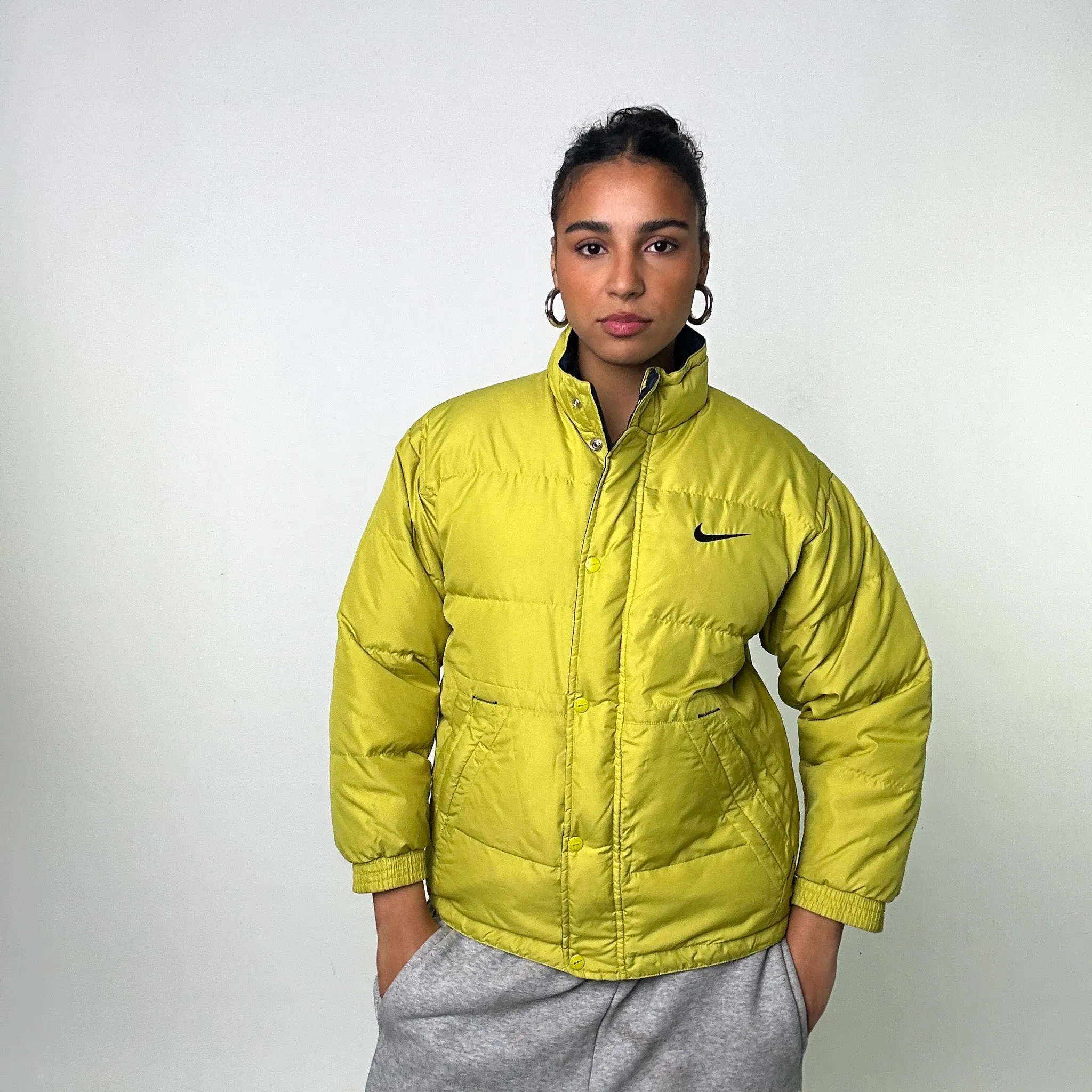 Green 90s NIKE Puffer Jacket Coat  (S/M)