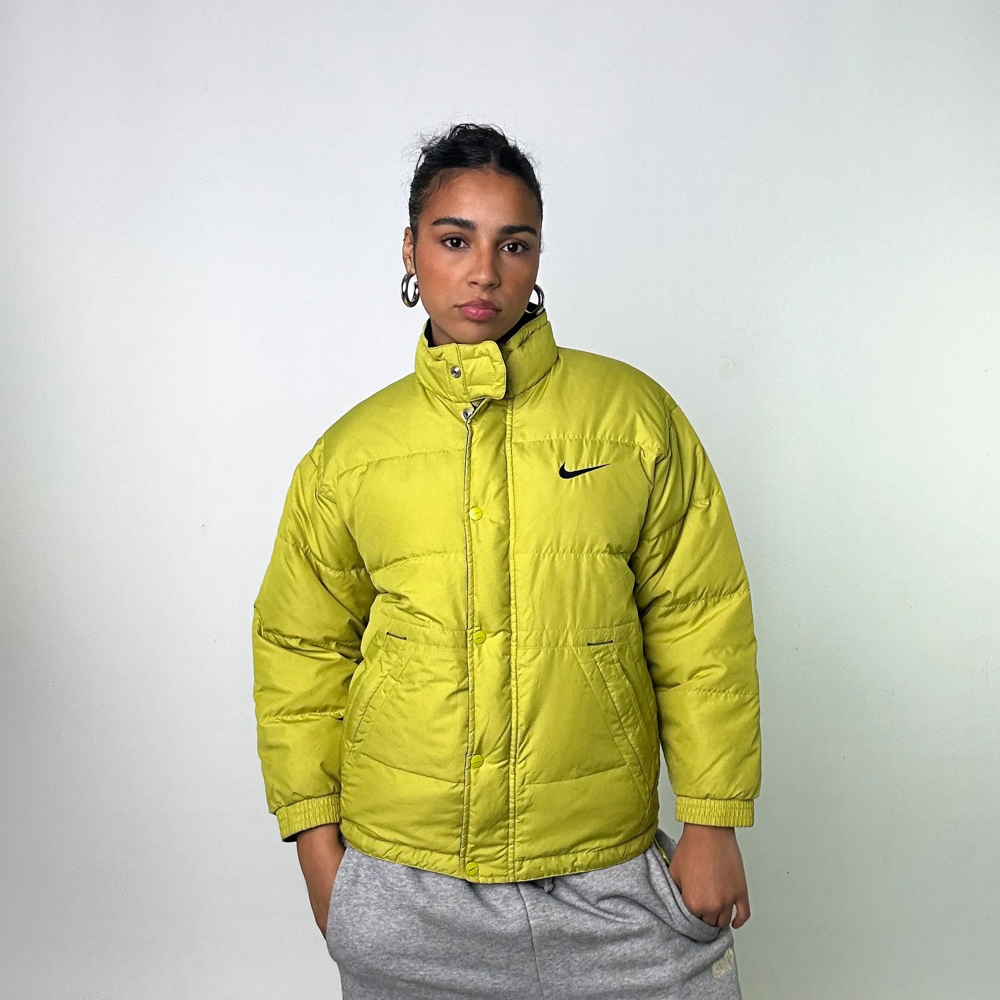 Green 90s NIKE Puffer Jacket Coat  (S/M)