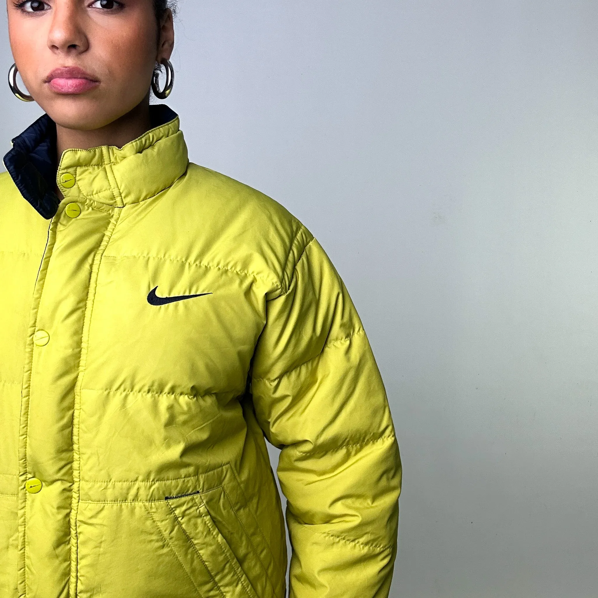 Green 90s NIKE Puffer Jacket Coat  (S/M)