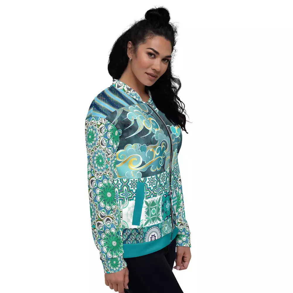 Green Meknes Unisex Bomber Jacket