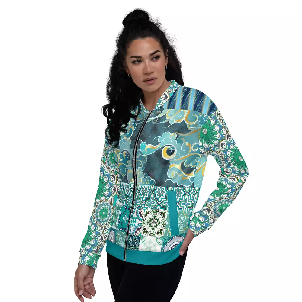 Green Meknes Unisex Bomber Jacket