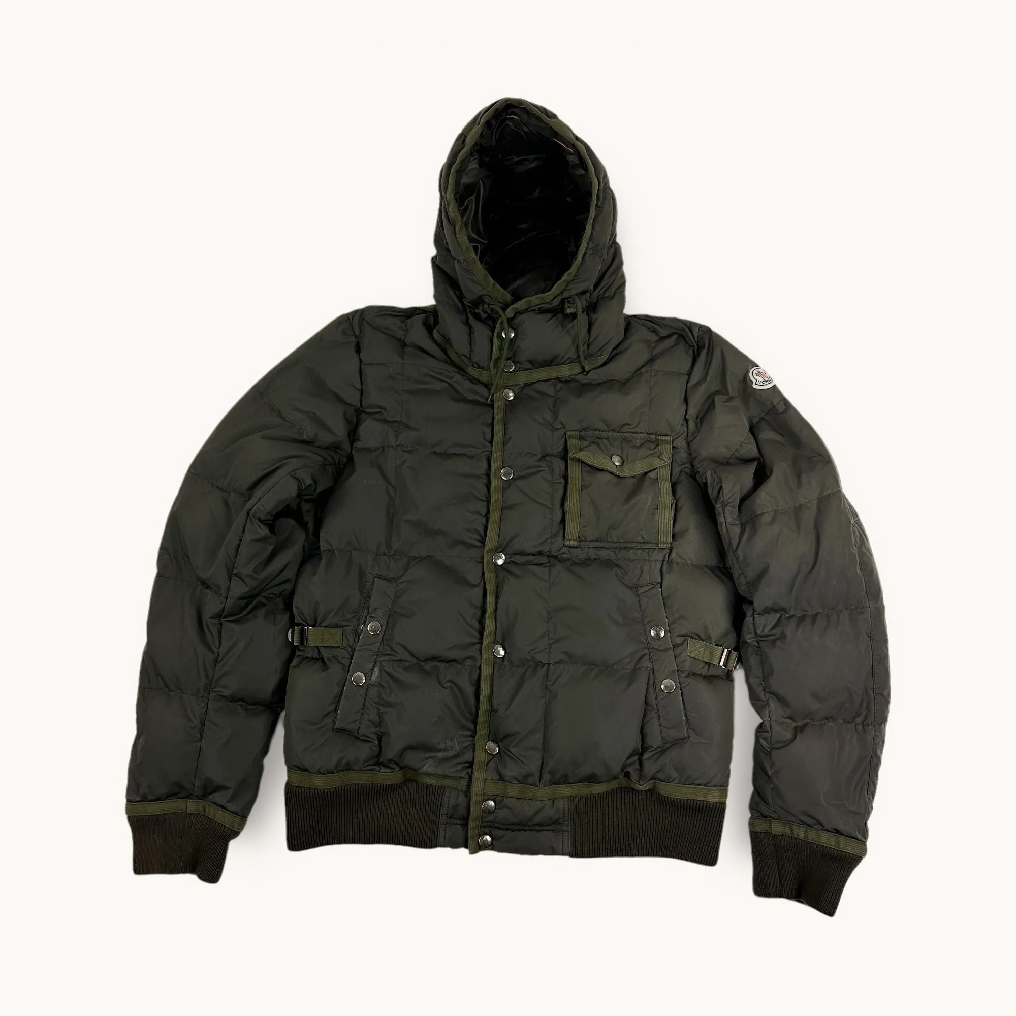 Green Vintage Moncler Puffer Jacket Coat (M/L)