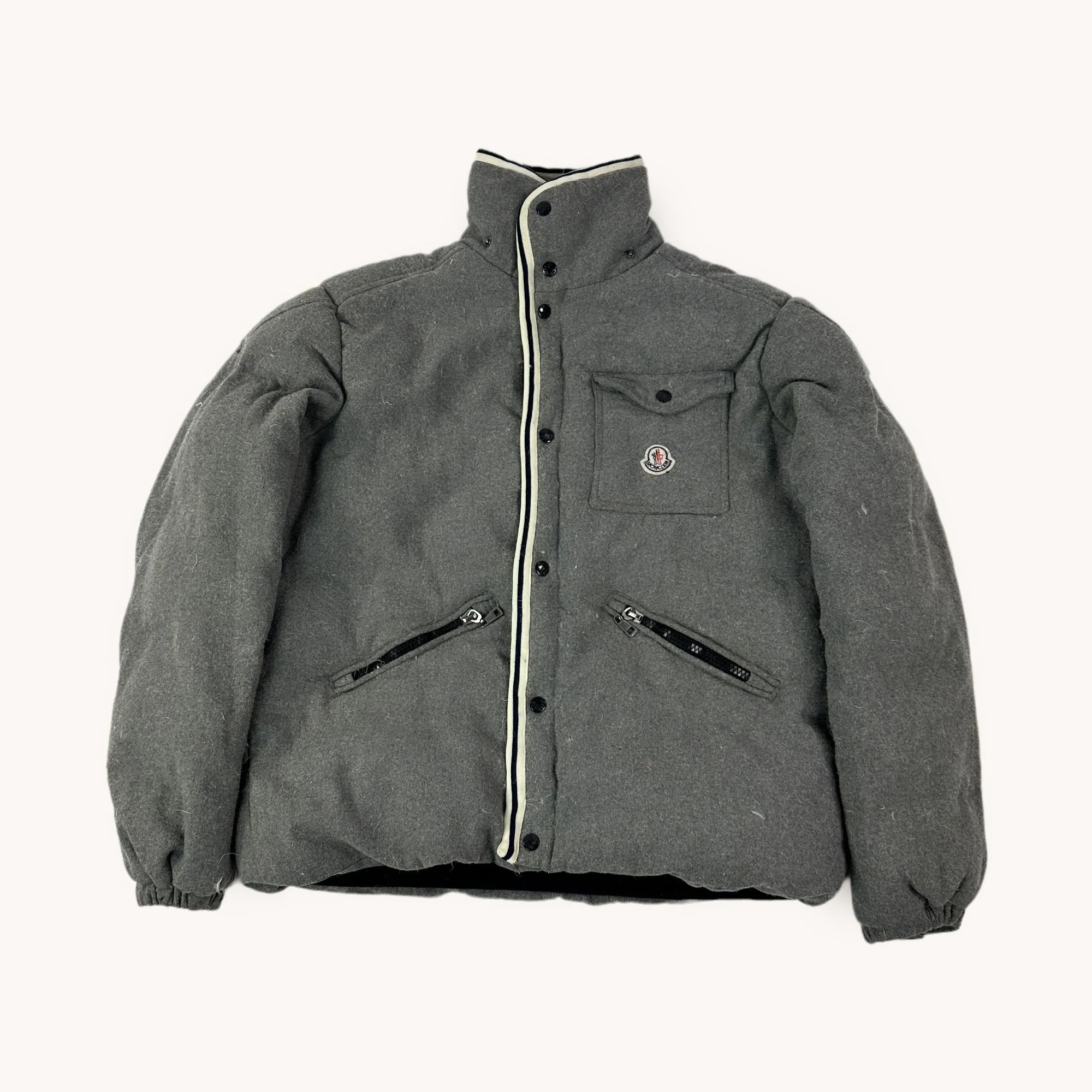 Grey Vintage Moncler Puffer Jacket Coat (L)